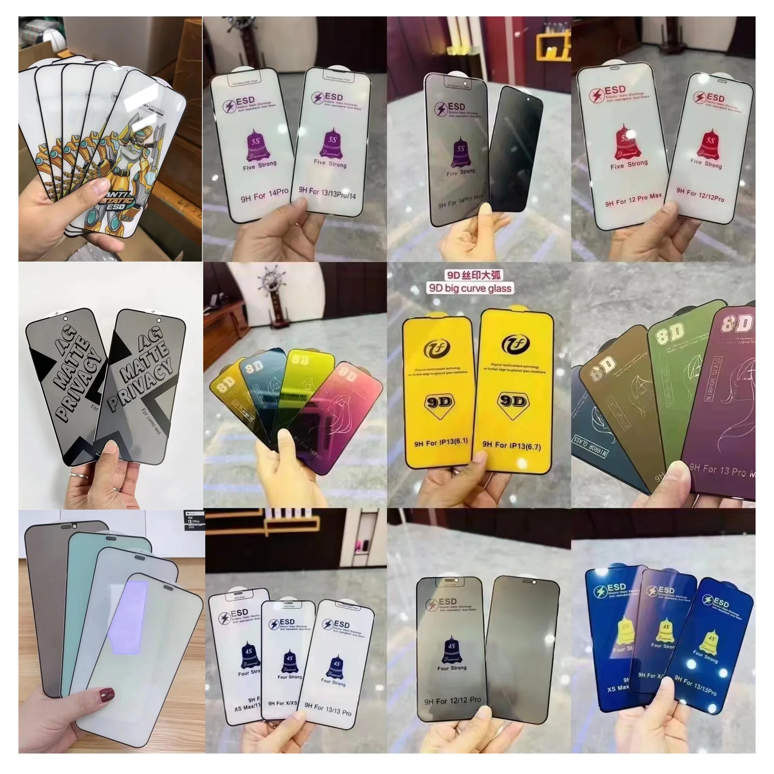 Wholesale 2.5d 9h Privacy Anti Spy Anti Blue Light Mobile Phone