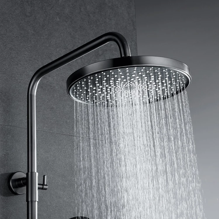 Juego de sistema de ducha con llave de piano cromado para baño