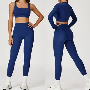 New Arrival Long Sleeve Sportswear Butt Lift Gym Workout Sets Custom Logo Active Wear Fitness Yoga Sets for Women
