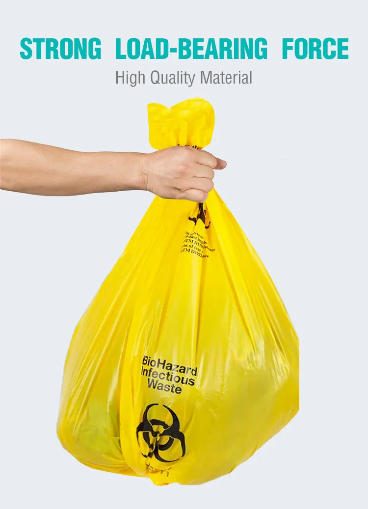 Custom Hospital Disposable Biohazard Portable Yellow Medical Garbage