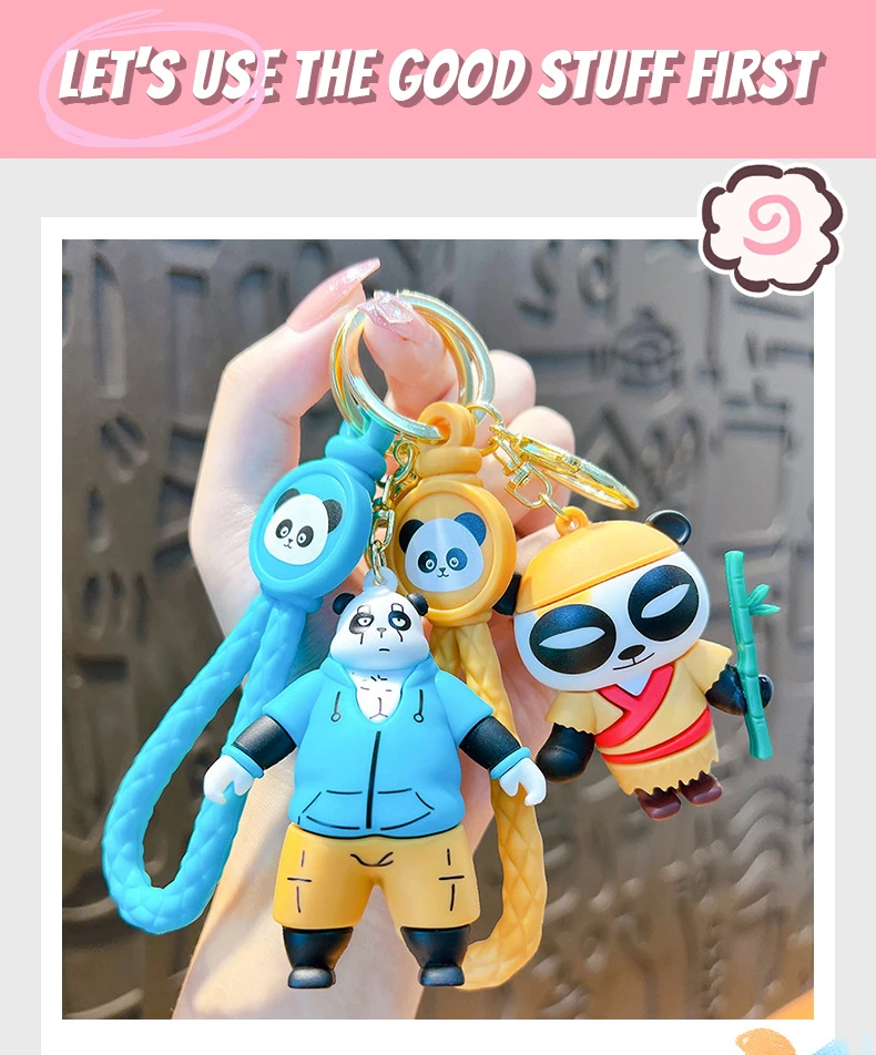 Custom 3D Kawaii Cartoon PVC Keychain Unique Silicon Rubber Carabiner with Character Dolls Unique Keychains supplier