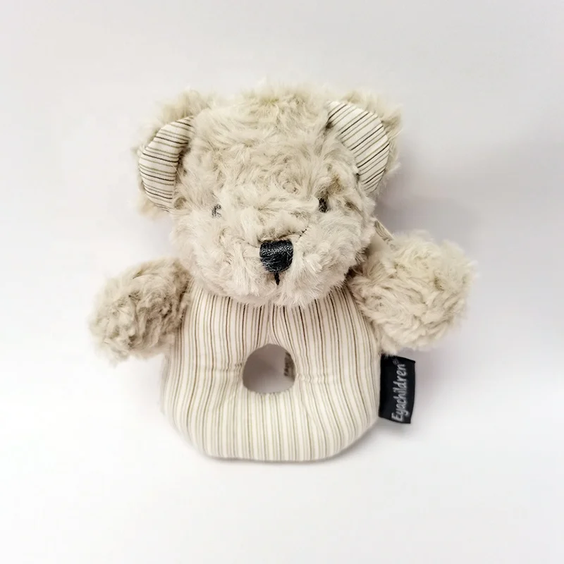 Детская погремушка в форме кролика с колокольчиком, мини-игрушка с медведем, сертификат EN71