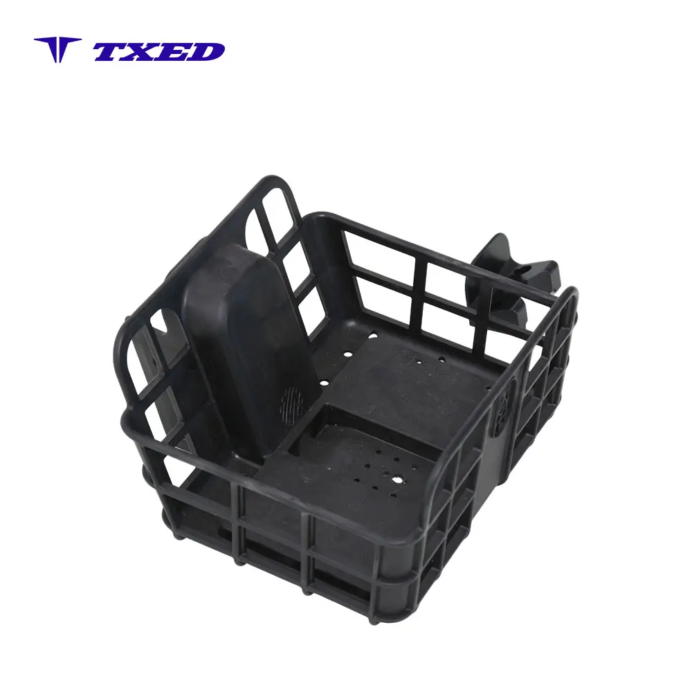 Standard Size Aluminium Alloy Cycling Cargo Basket with Protective Plate for Electric Bike Rear Frame