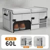 Caja de almacenamiento de 60 litros gris