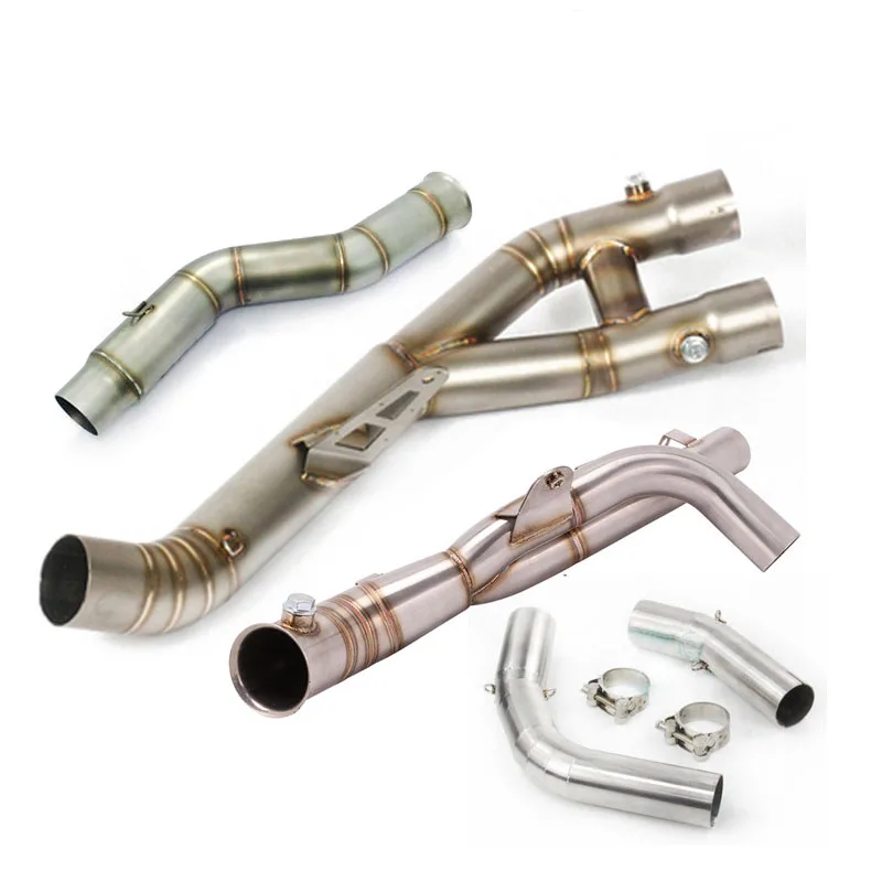 Мотоцикл модифицированный титановый кухонный нож из нержавеющей стали с сплава выхлопной трубы средней локоть для Yamaha YZF--R1 MT10 98-22