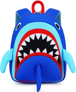 3D Cute Toddler School Bags Shark Cartoon Animal Kindergarten Backpacks