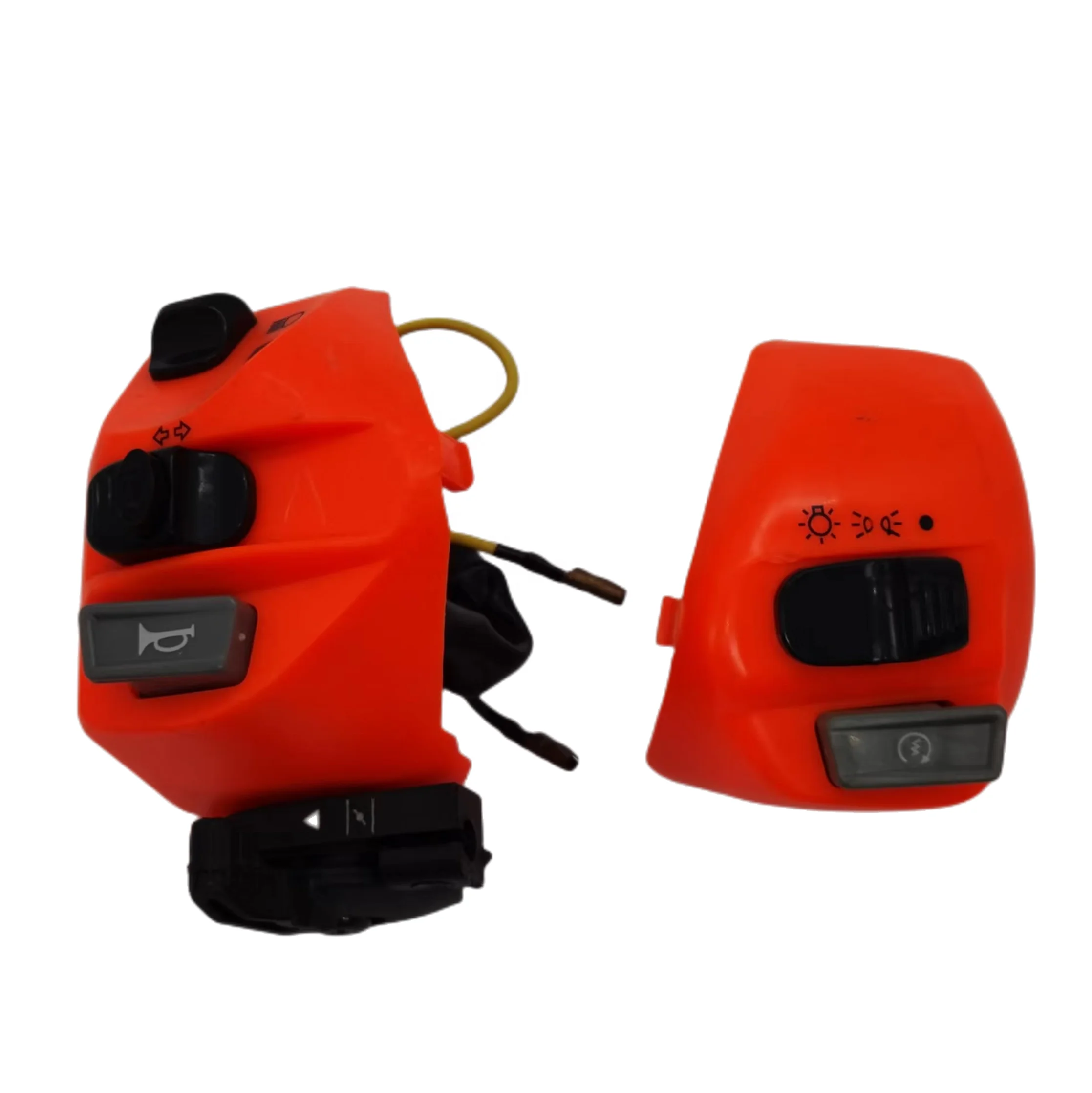 8 Wires MIO LH RH Handle Switch for All Type of Motorcycle Orange Motorcycle Handle Switch