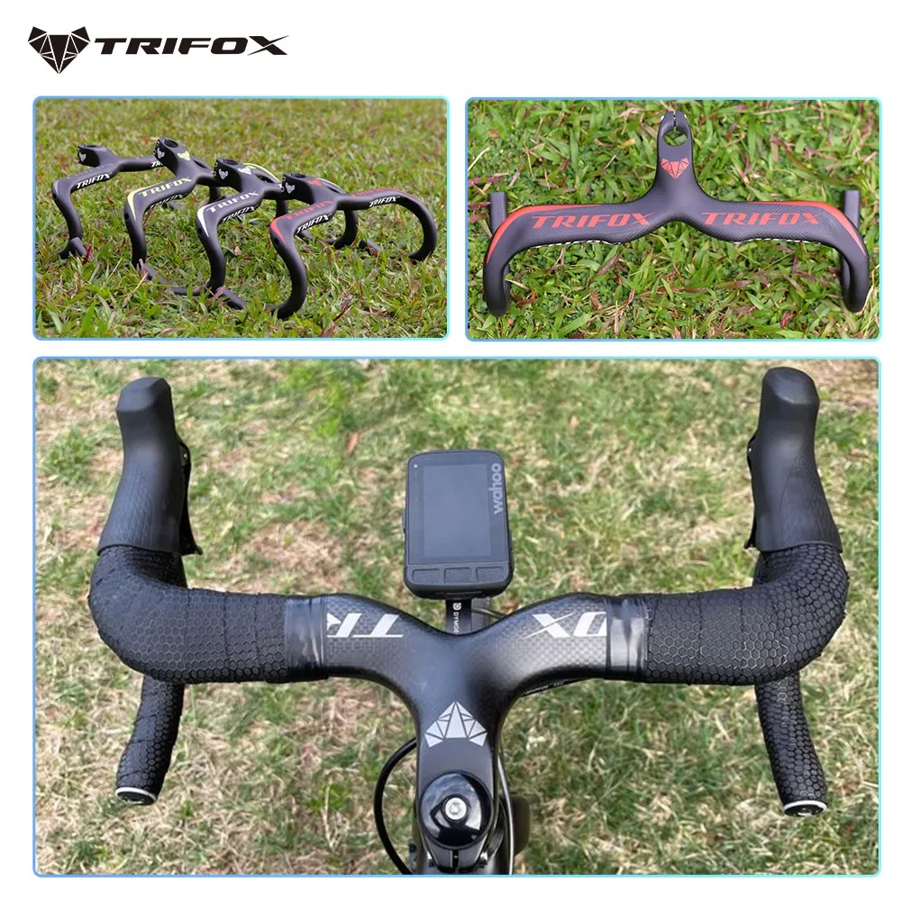 Manubrio in carbonio per bici da strada Trifox 400/420/440*90/100