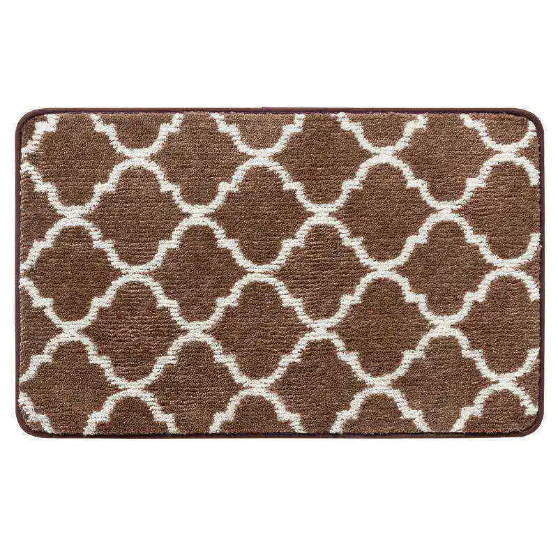  Custom sizes modern rugs microfiber moroccan trellis non-slip soft kitchen bath mat rug doormat runner carpet