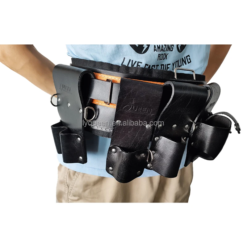 SCAFFOLDING LEATHER TOOL FROG  WITH PUNCHES BACK SUPPORT HEAVY DUTY BELT SET