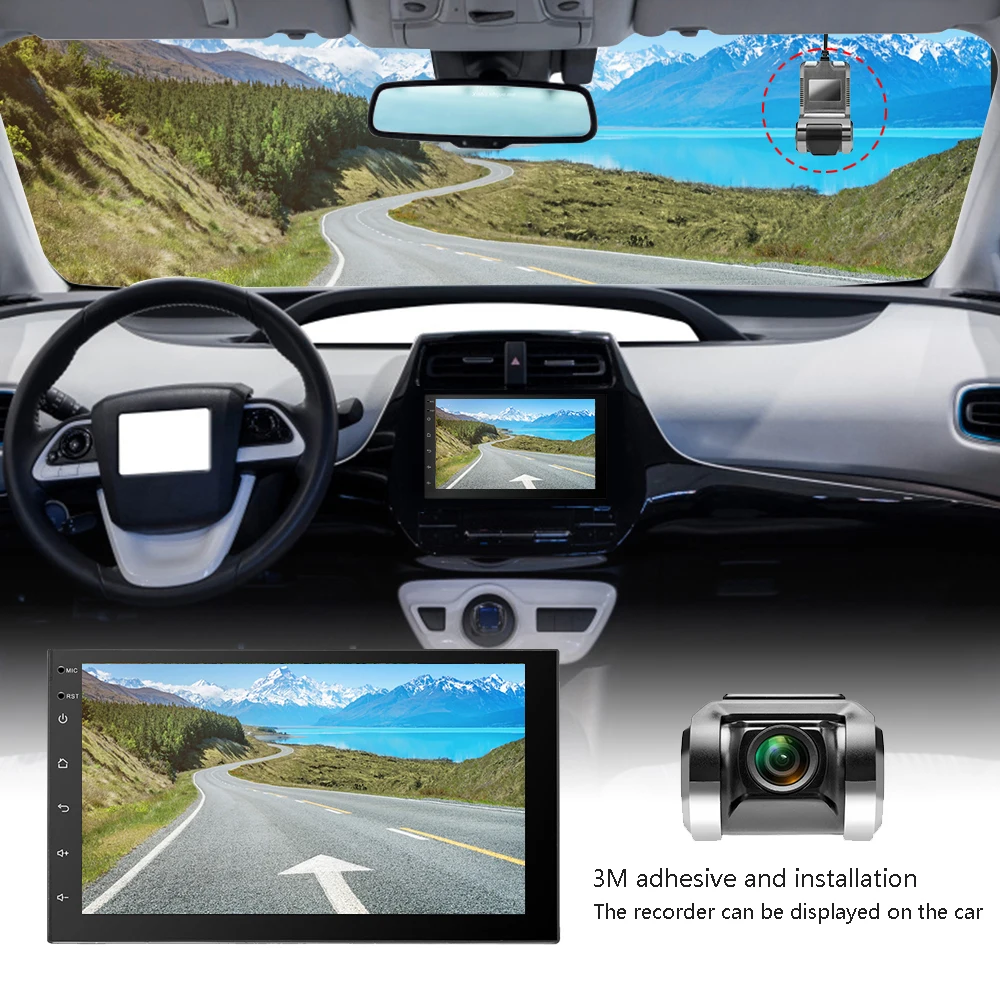 U2 Android Large Screen Dvr Car USB Hidden Car Camera hd 1080p Adas Camera Car Dvr Dash Cam