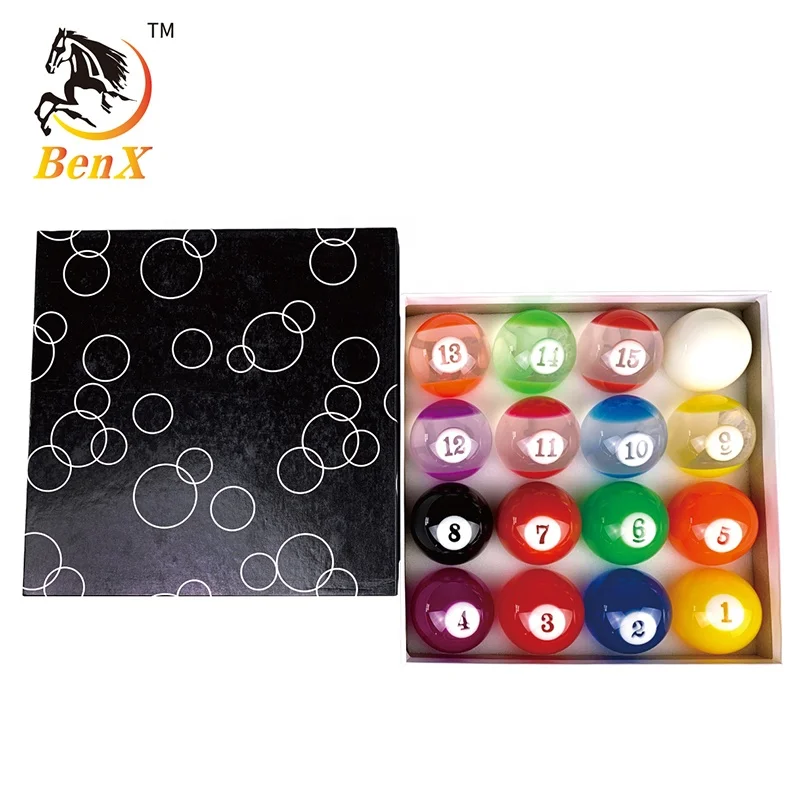 Transparent Crystal Billiard Pool Balls Set 57.2mm - OEM