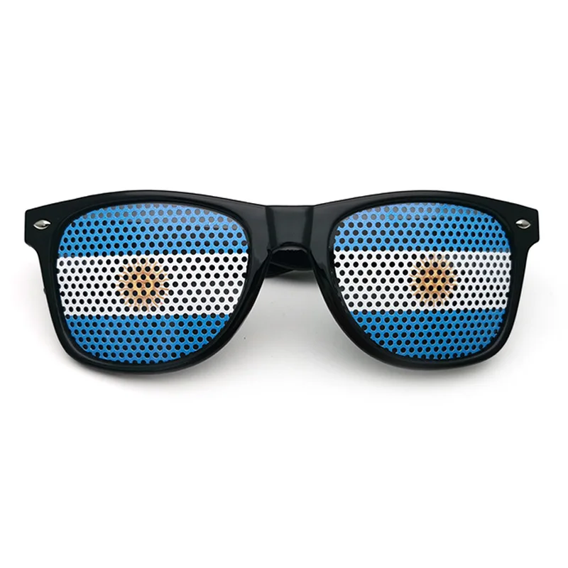 2024 Popular Football Qatar World National Flag Paster Sunglasses Uv400 Personality square Rivet 32 Countries Flag Sunglasses