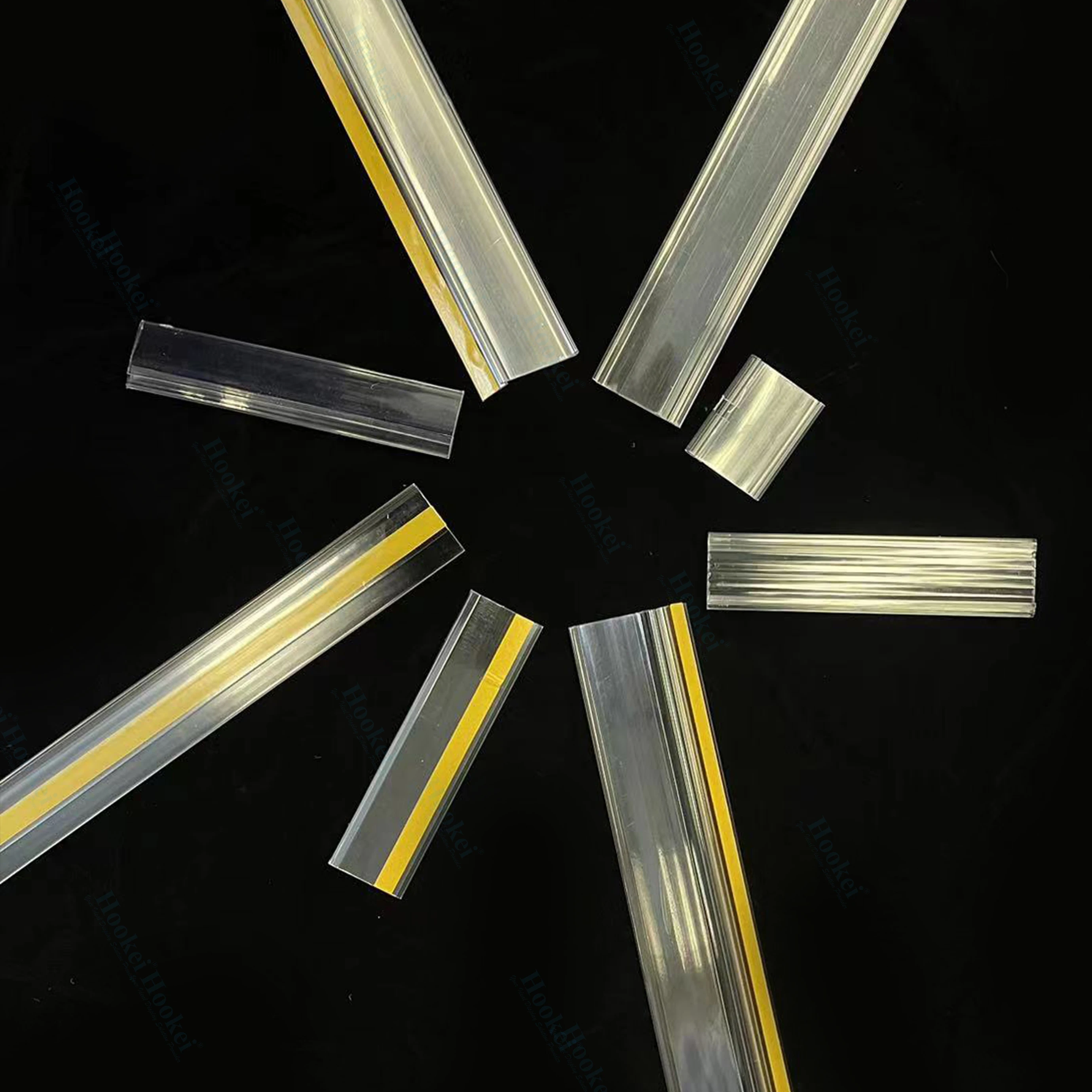 Custom Plastic Extruded Wire Shelf Edge Ticketing Strip Label Holder