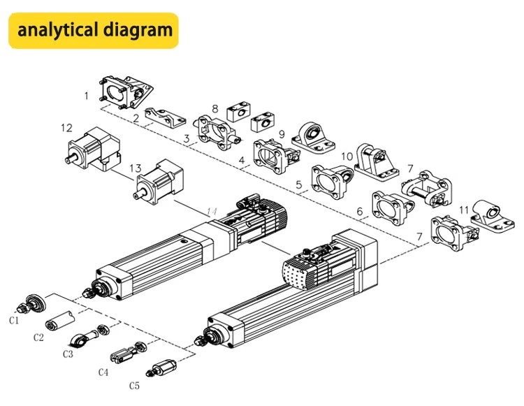 servo cylinder cylinders servo motor linear actuator high load servo actuator linear actuator