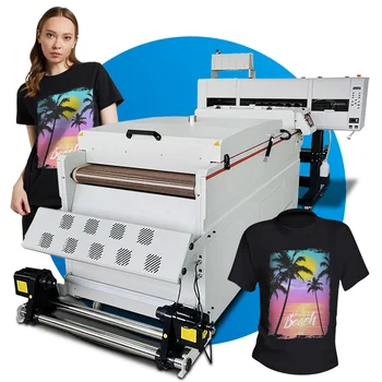 China Manufacturer i3200 Heads Fast Speed CMYK White Ink DTF Printer for Transfer Printing on Shirts Hoodies Hats Shoes 24 inch