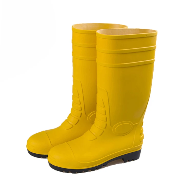 yellow pvc boots