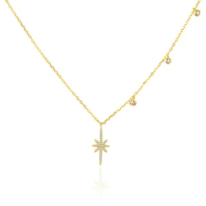 POLIVA Polaris Gemstone Jewelry Necklaces Gold Multiple Real Silver Fashion Plated Italy 925 Sterling Star Wedding Gift Picture