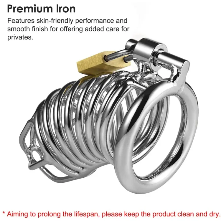  Runyu Metal Chastity Cage, Cock Design Male Cock Cage Locked  Penis Cage Sex Toy for Men,Key and Lock Included, 40mm : Health & Household