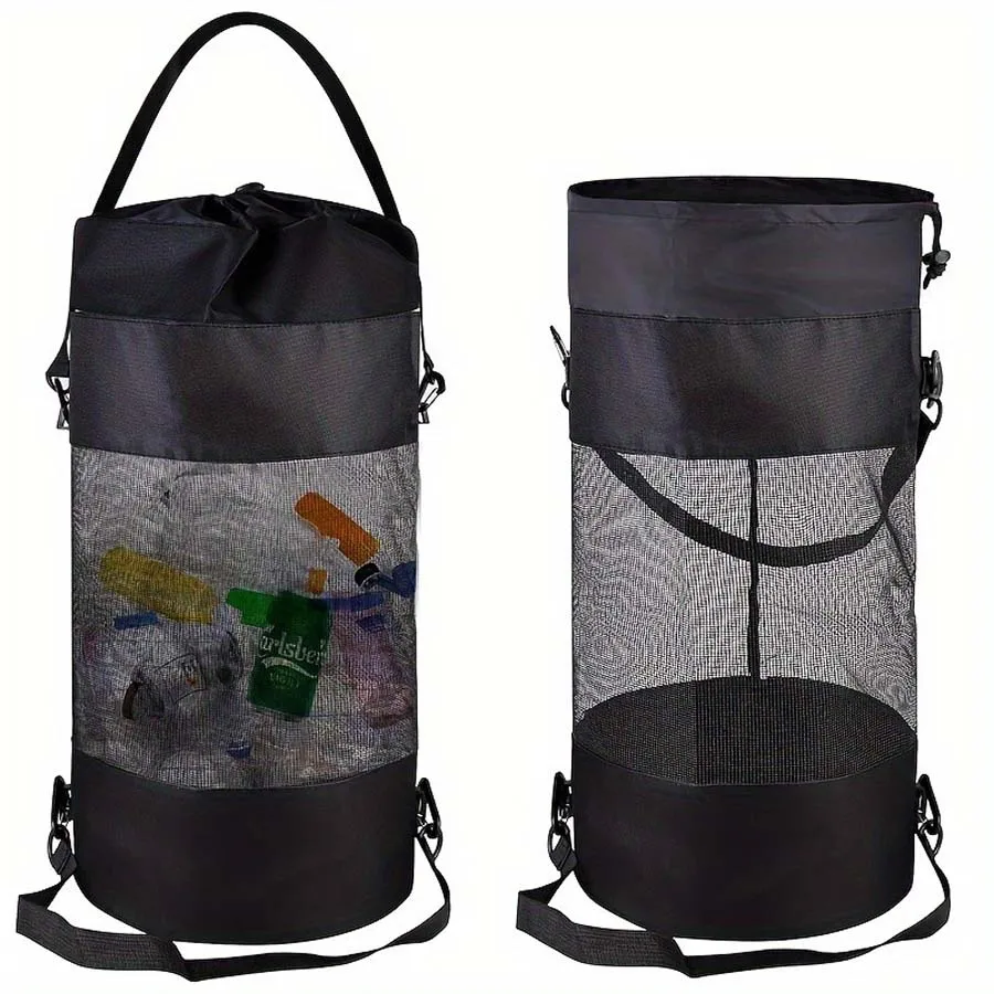 Portable Large Hoop Mesh Trash Bag Garbage Storage Bag Hanging Kayak ...