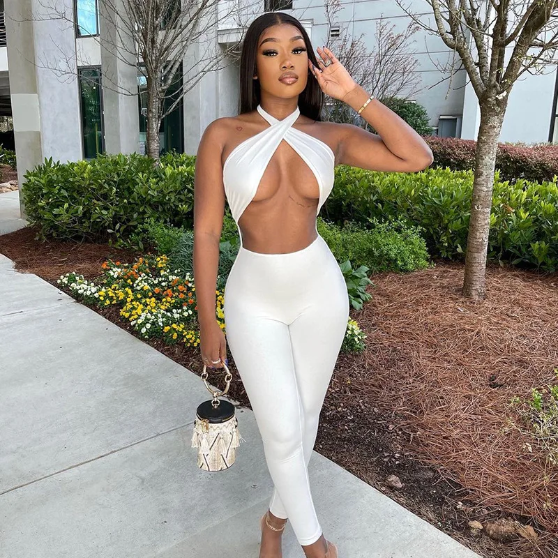 High Waist Tight Casual Sports Jumpsuit 