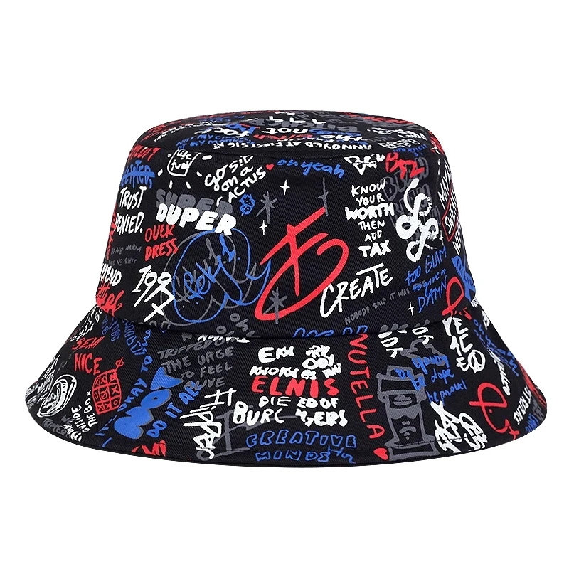 BLACKBLONDのBBD Graffiti Logo Reversible Plate Bucket Hat 블랙블론드 BLACKBLOND - BBD Border Graffiti Logo Bucket Hat