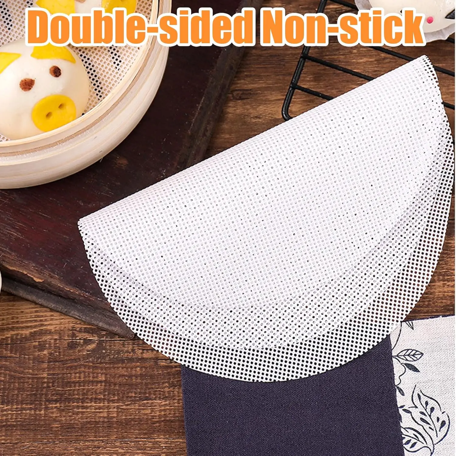Rolin Roly Lot De 5 Tapis Vapeur Silicone Antiadhésifs 28 Cm – Pour Cuiseur Vapeur, Dim Sum, Bambou, Air Fryer – Réutilisables Et Faciles à Nettoyer