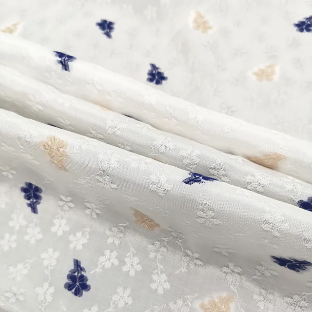 Woven polyester viscose tensilk jacquard yarn-dyed cut fabric for fashion women's cheongsam dress Chinese clothing cloth SS20223