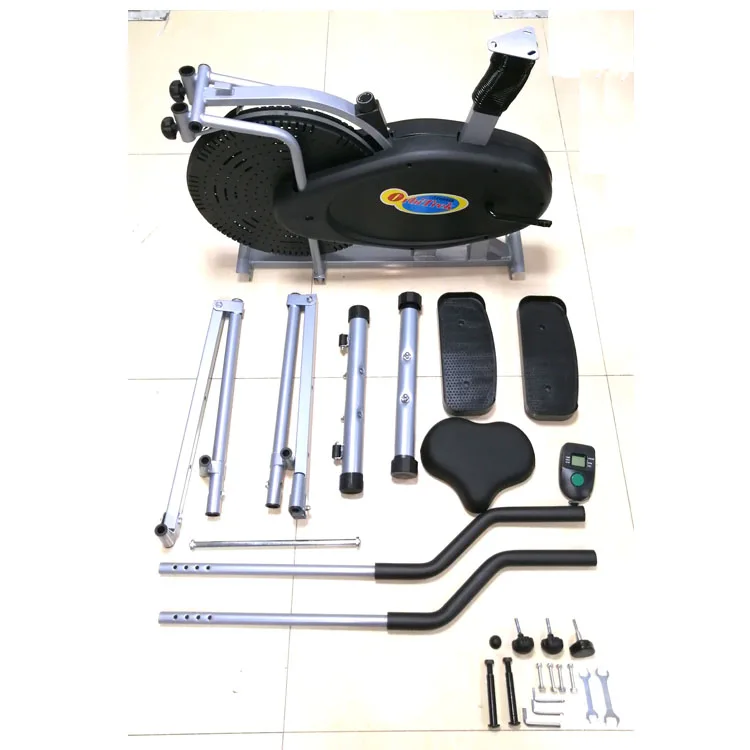 Cross Trainer Gym Elliptical Machine Exercise Bike Chain ABS Fan for Home Indoor Workout Fitness Training Adjustable Resistance