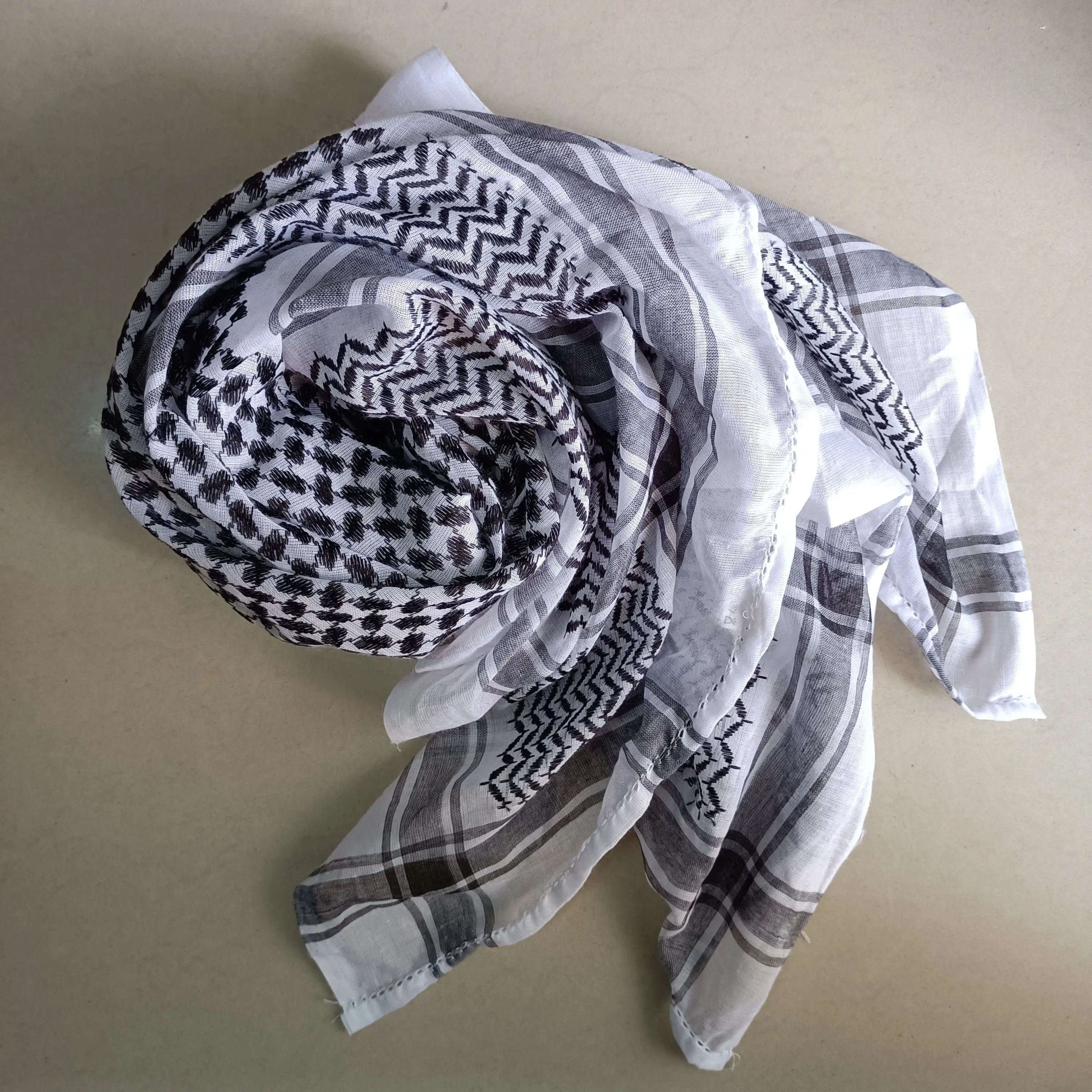 Keffiyeh Black And White Arab Scarves Jacquard Weave Hot Sell To Arab ...