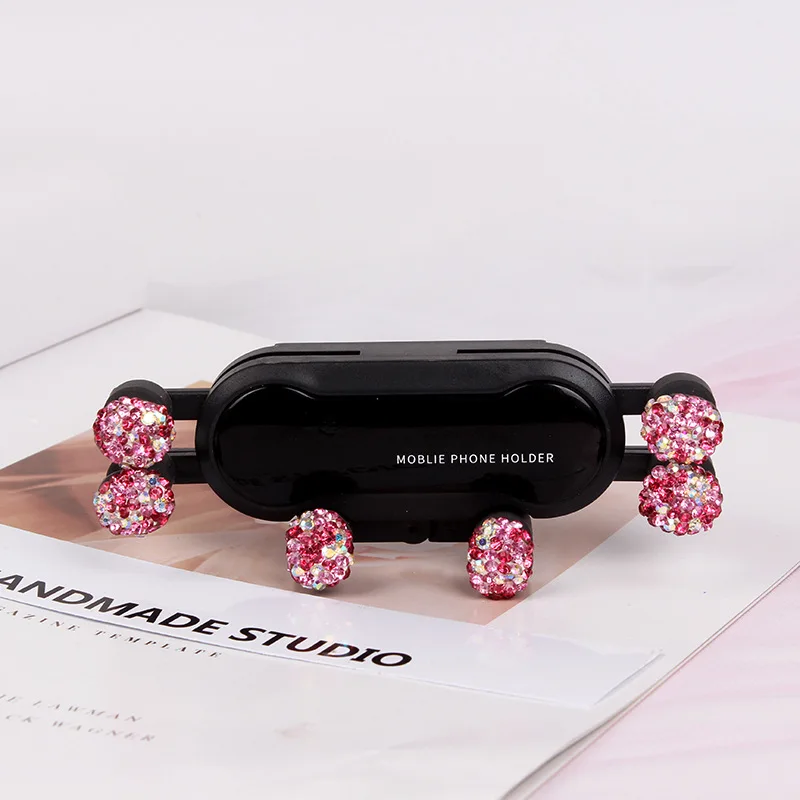 Новые роскошные украшения, аксессуары для интерьера автомобиля, украшенный зажимом для вентиляционного отверстия, автомобильный держатель для телефона для девочек