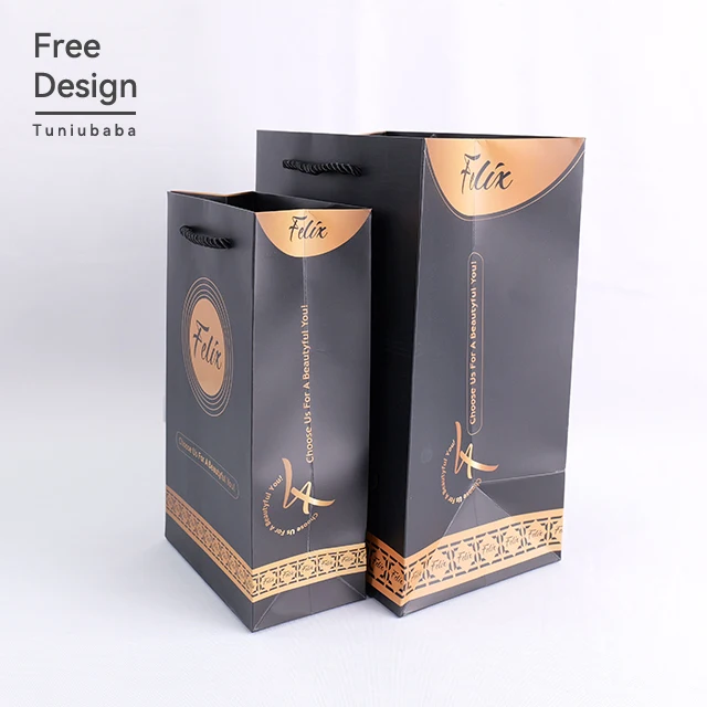 Hot sale Wine Paper Gift Bags  Custom Logo and Size Customized With You Own Logo factory