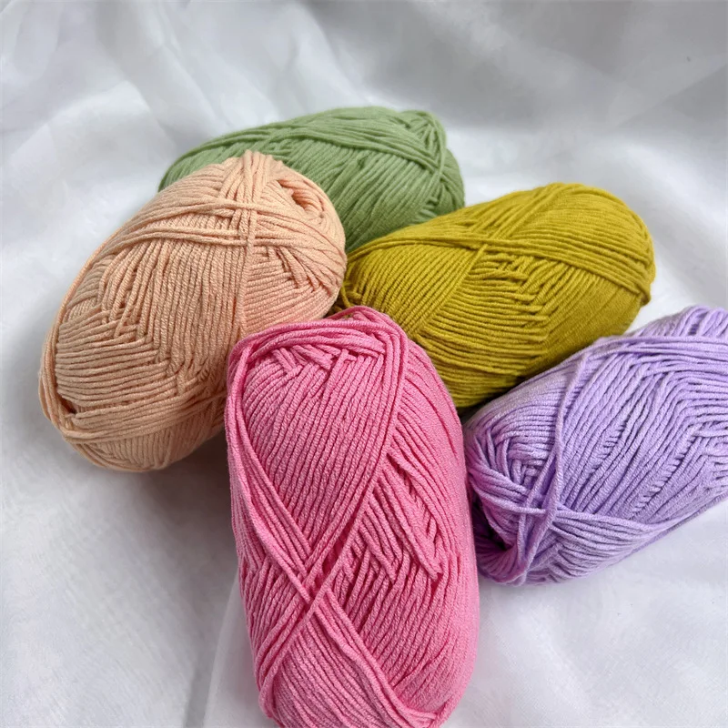 8ply Milk Cotton Yarn 100g/400g/600g Soft Feeling Free Shipping100g