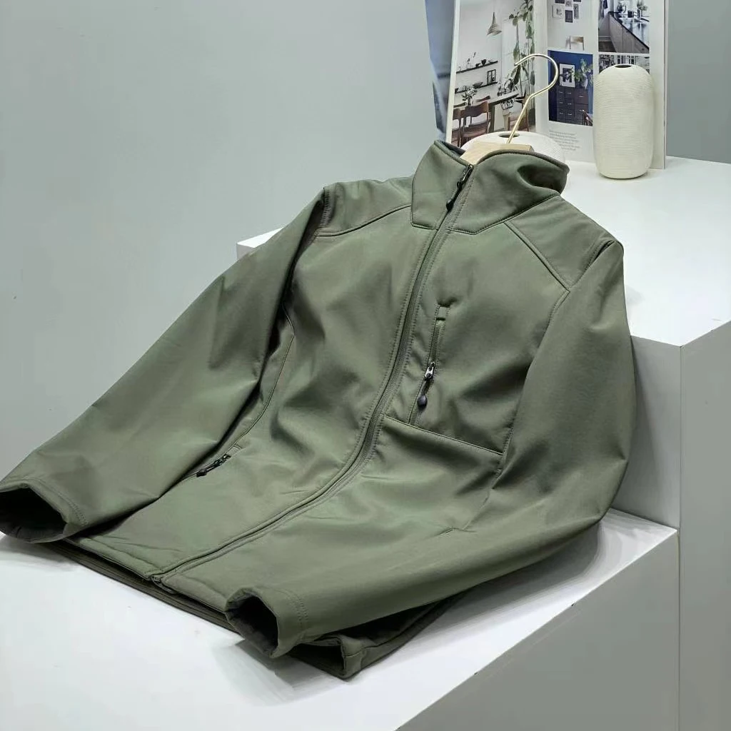 Stock Men Winter Waterproof Softshell Breathable Membrane 3Layers Bonded Fleece Windbreaker Outdoor Autumn Coat Jacket_voghion.com