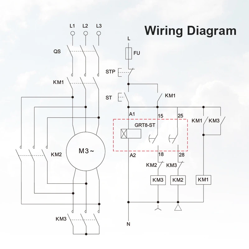 GEYA GRT8-ST SPDT Delay on Timer Star Delta Starter AC/DC 12-240V 16A Miniature PROTECTIVE Sealed Electric Time Relay