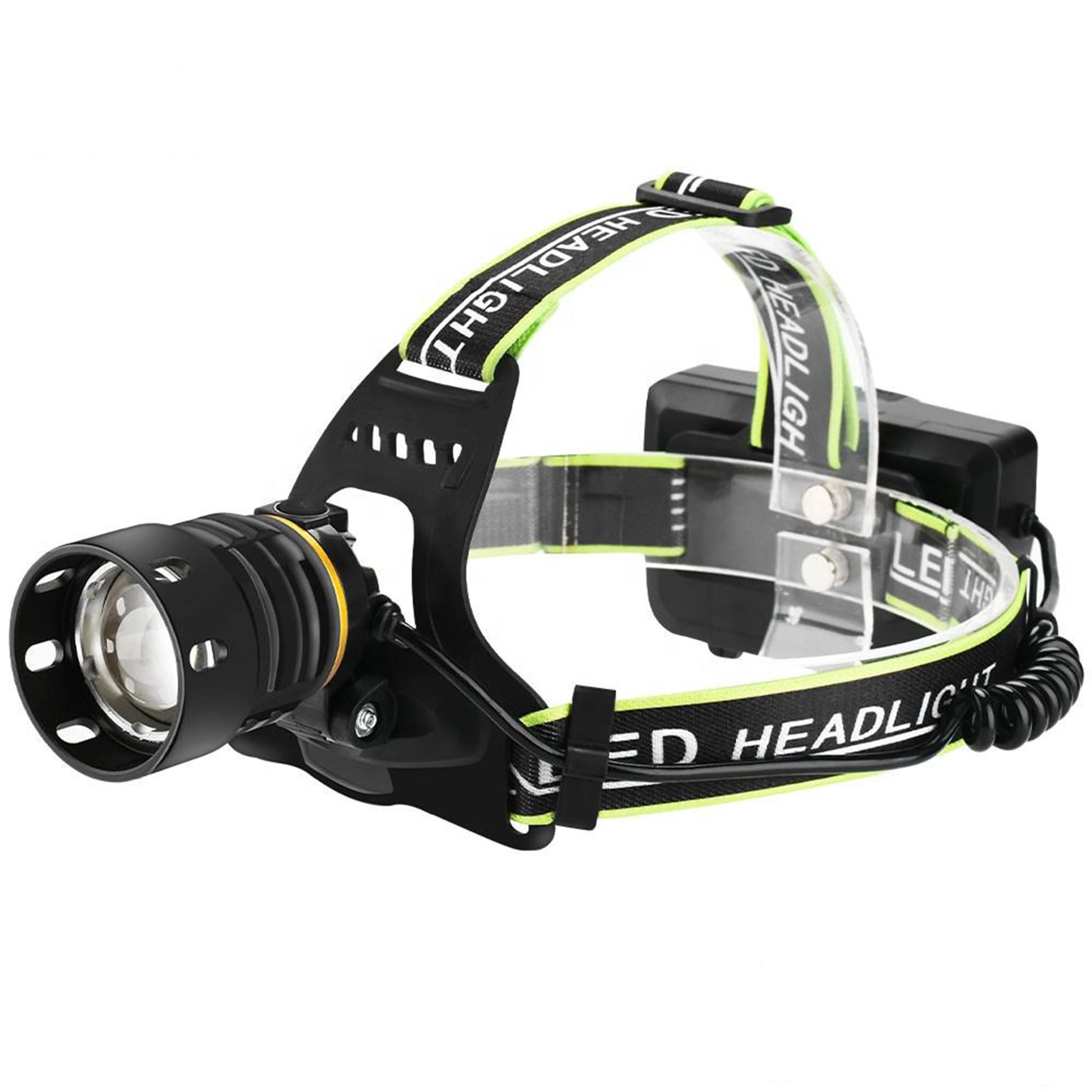 Powerful LED Usb Rechargeable Waterproof Xhp50 Headlight Super Bright Zoomable Warning Light Working Headlamp