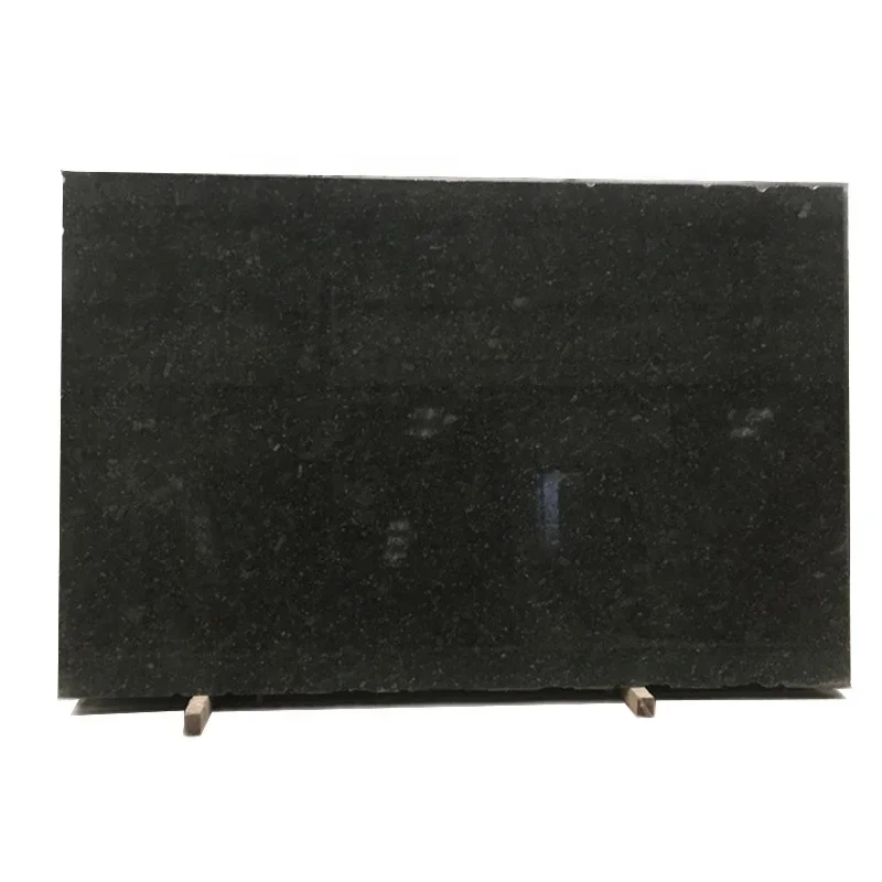 Pasokan Pabrik Impor Brasil, Lempengan Besar Granit Hijau Tua Motif Kupu-Kupu untuk Meja Dapur