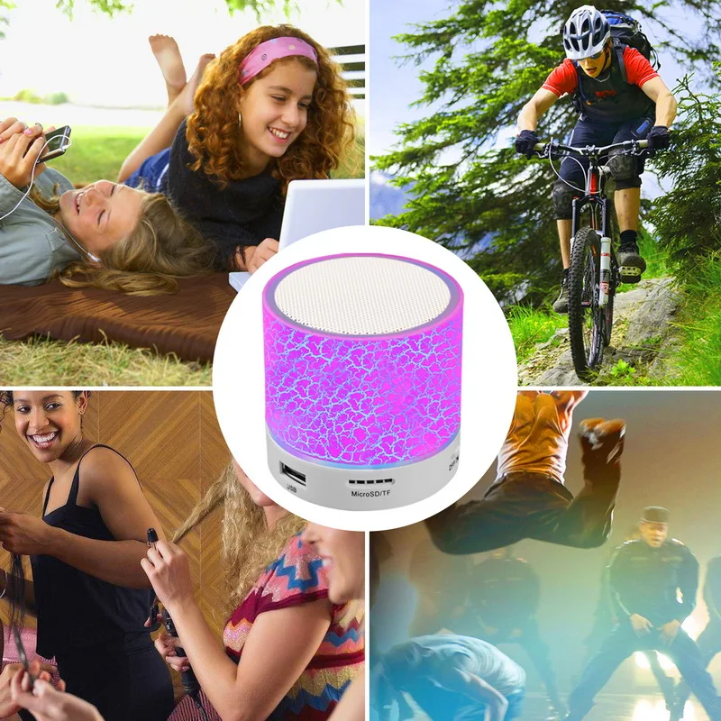 Wireless Portable Bluetooth Speaker Mini LED Music Audio TF USB FM Stereo Sound Speaker for Phone