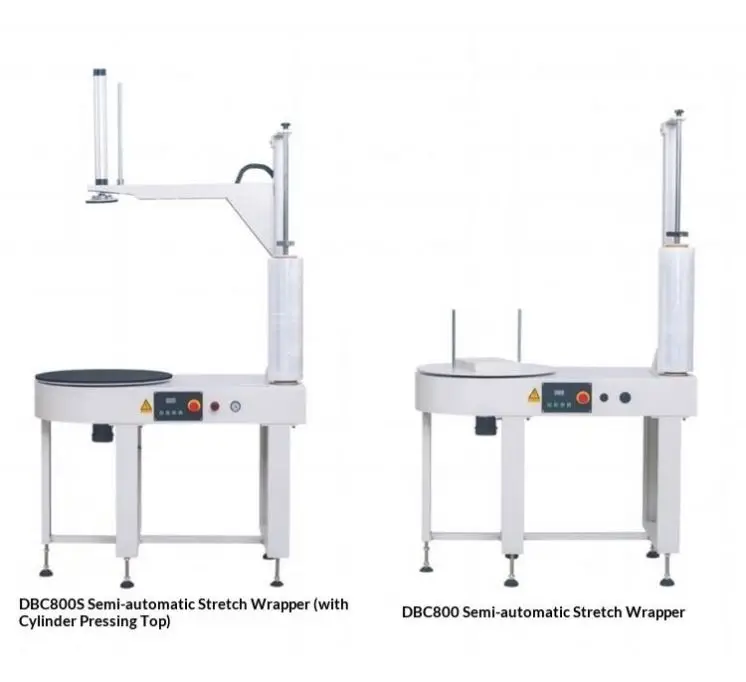 TEBAK Electric Semi-Automatic Stretch Film Wrapping Machine for Pallet/Carton Packaging Applications
