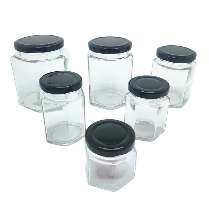 Set Da 100 Mini Barattoli In Vetro Esagonali Per Miele - 45ml Con Coperchi Oro, Ciondoli Ape E Sacchetti Regalo Per Bomboniere E Fai Da Te