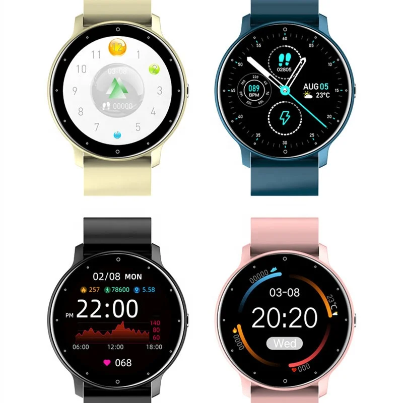 
Новые поступления CE ROHS Смарт-часы с красочными циферблатами Смарт-часы круглые IP67 водонепроницаемые Смарт-часы ZL02 