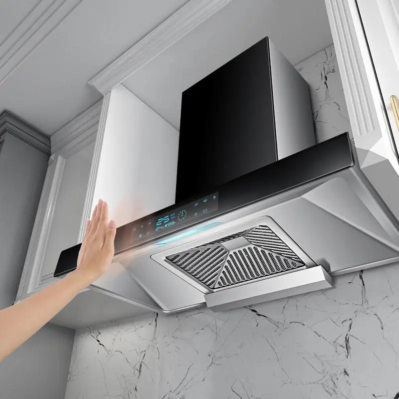 Oil Suction Machine Range Hood Household Kitchen 7shaped Top Side