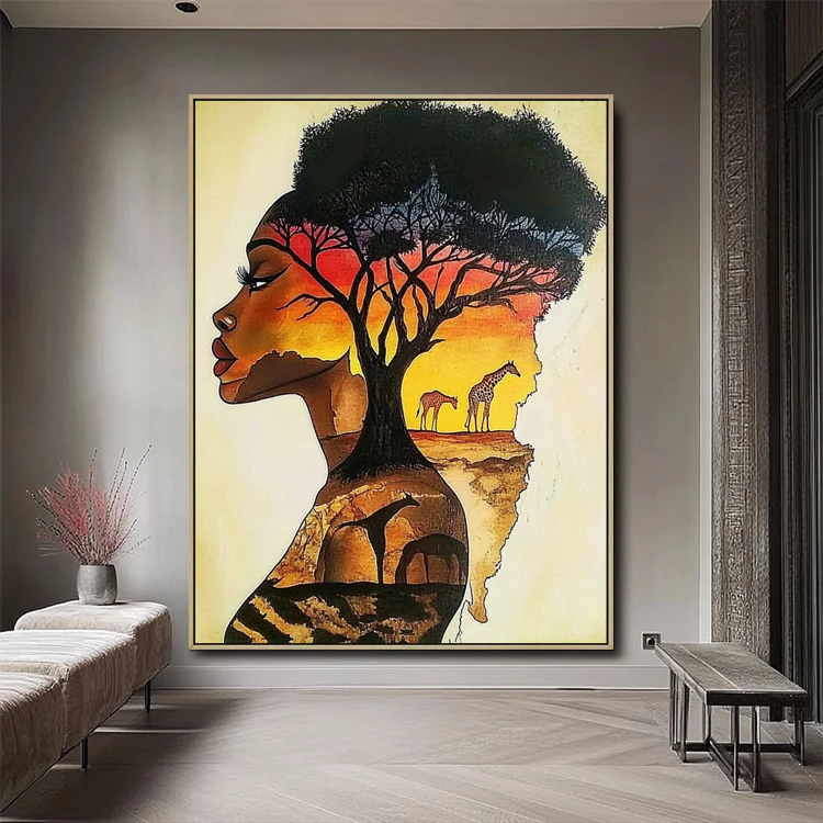 1/3pcs African Woan Canvas Poster, Elegant ... - SHEIN UK