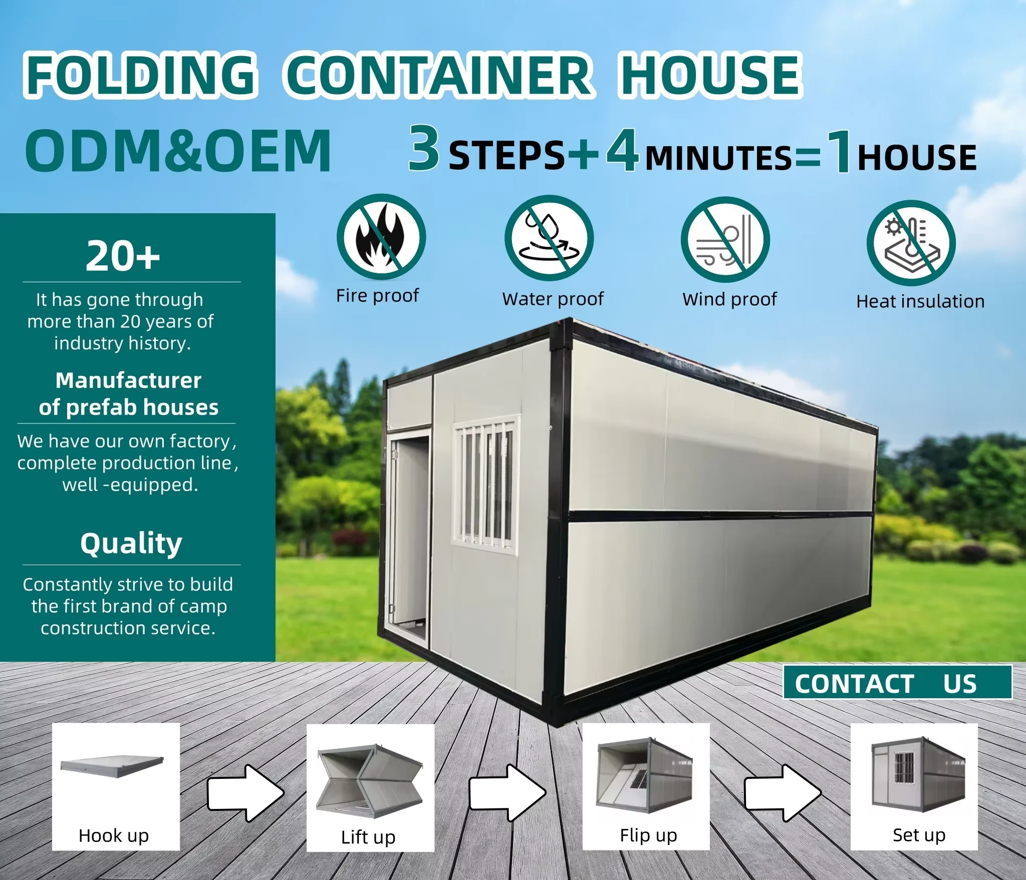 Luxury Folding Container Homes High Quality Portable Housing