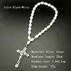 Black+Silver -White beads