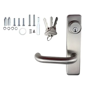 008A   standard schlage C keyway satin polish Lever Handle Lock Stainless Steel 304 Customized Door Handle Door Handle with Plat