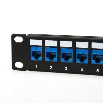 8p8c Cat6 Network Patch Panel Rack Mount 1u Rj45 8p8c 24 Port Cat5e Utp ...