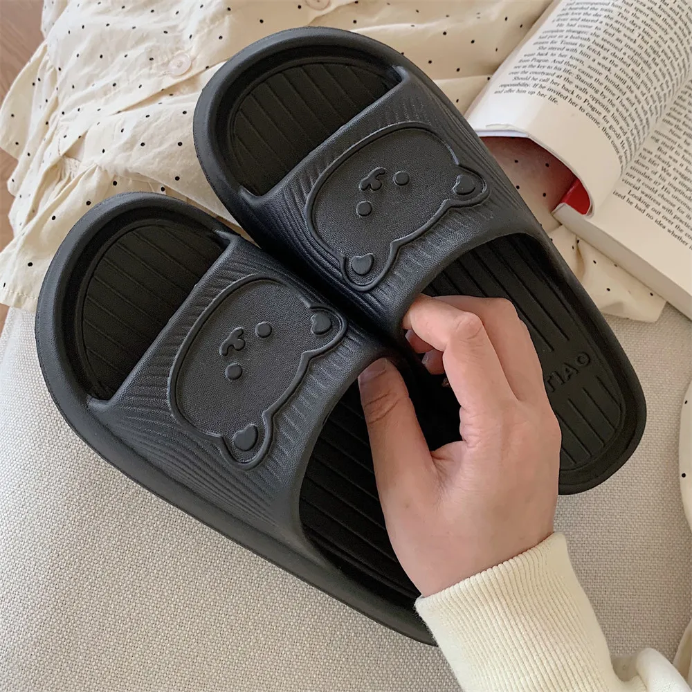Eva Soft Sole Slippers Cute Cartoon Bear Summer Anti-slip Indoor Sandals  and Slippers for Women Custom Casual Shoes Women 2024