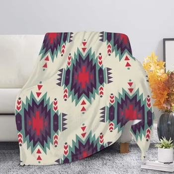 Wholesale Price Bohemian Designs And Native Prints Blanket Aztec Print Blankets Micro Fleece Throw Blanket For Hotel And Travel
