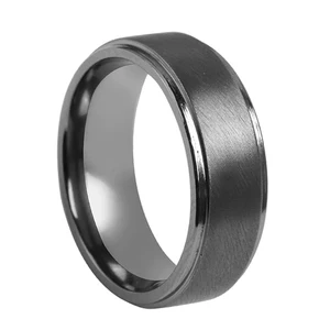 Wholesale  8mm Tantalum Dome Comfort Fit Contemporary Men's Wedding Rings Rare Luxury Grey 99.5%  Pure Tantalum Ring for Men